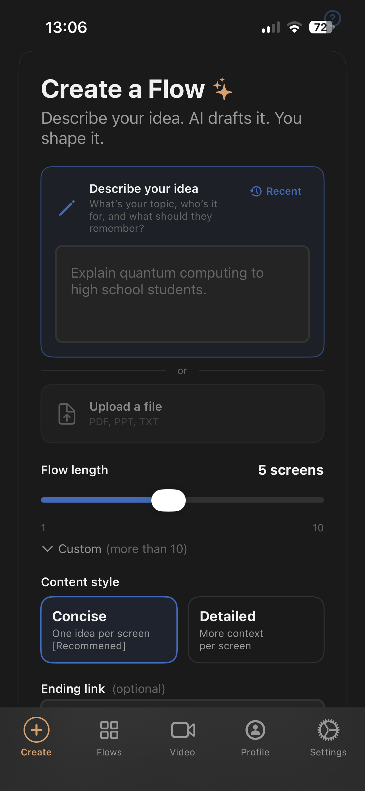 Create a Flow in Flow2