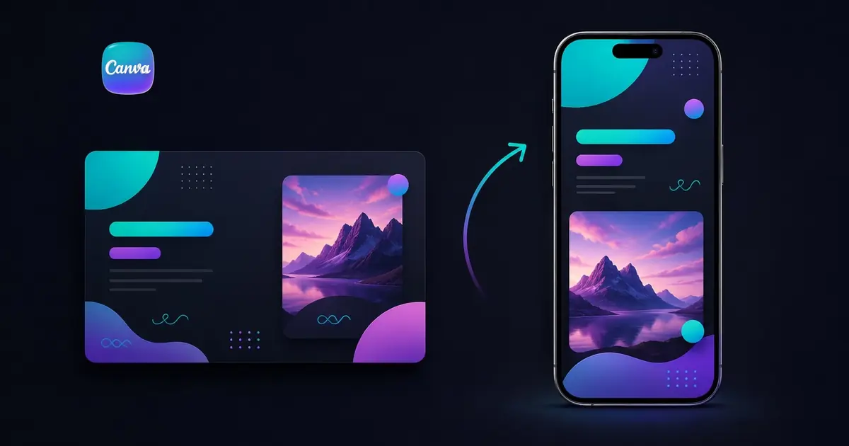 How to make a vertical presentation in Canva for mobile