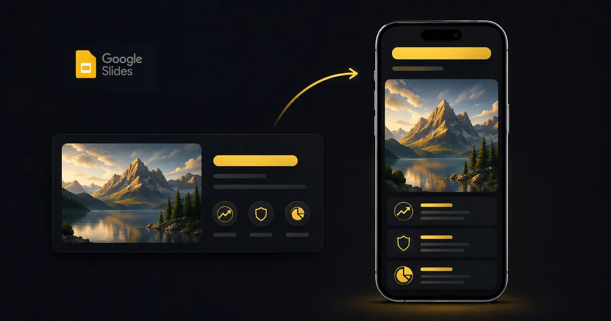 How to make Google Slides vertical for a mobile presentation