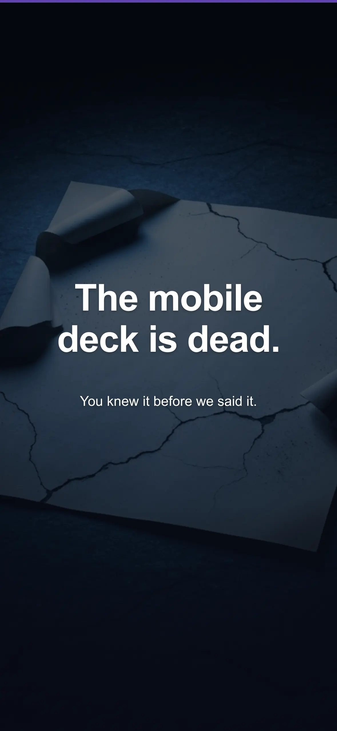 The mobile deck is dead, a Flow2 flow