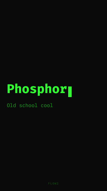 Phosphor theme preview